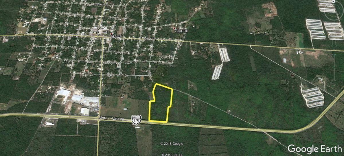 Se vende Terreno sobre Carretera Mérida - Motul en Baca