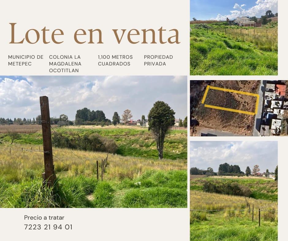 Se vende Terreno en Metepec