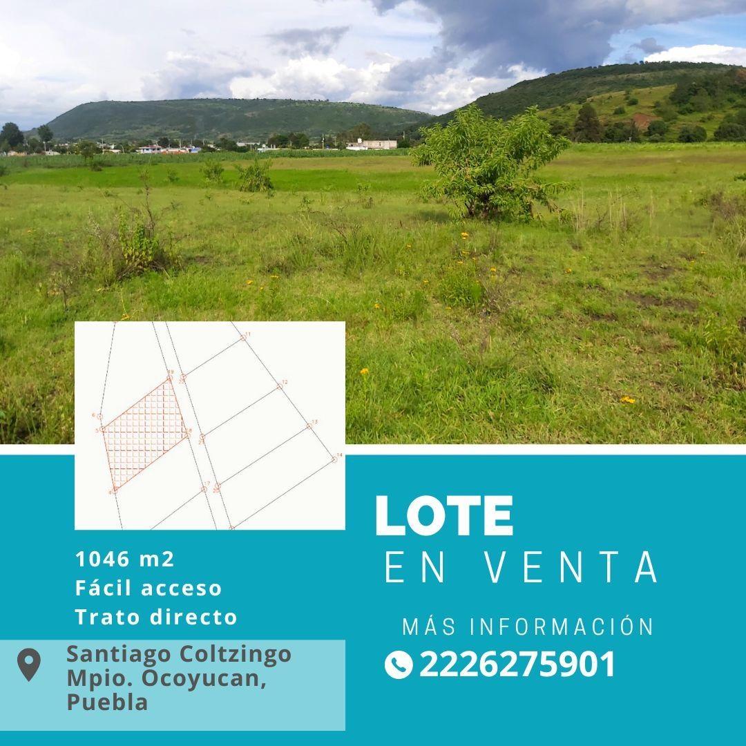 Se vende Lote en Ocoyucan