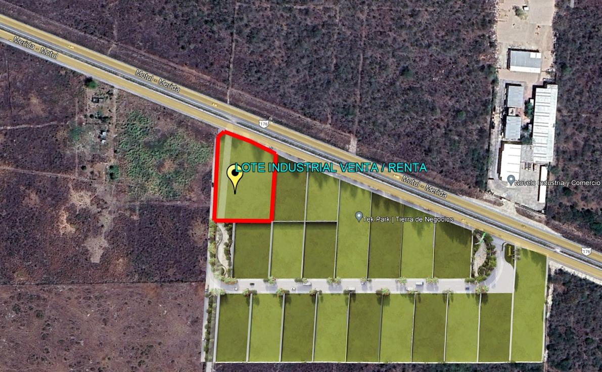 Se vende o se Renta terreno Industrial en esquina en Conkal 