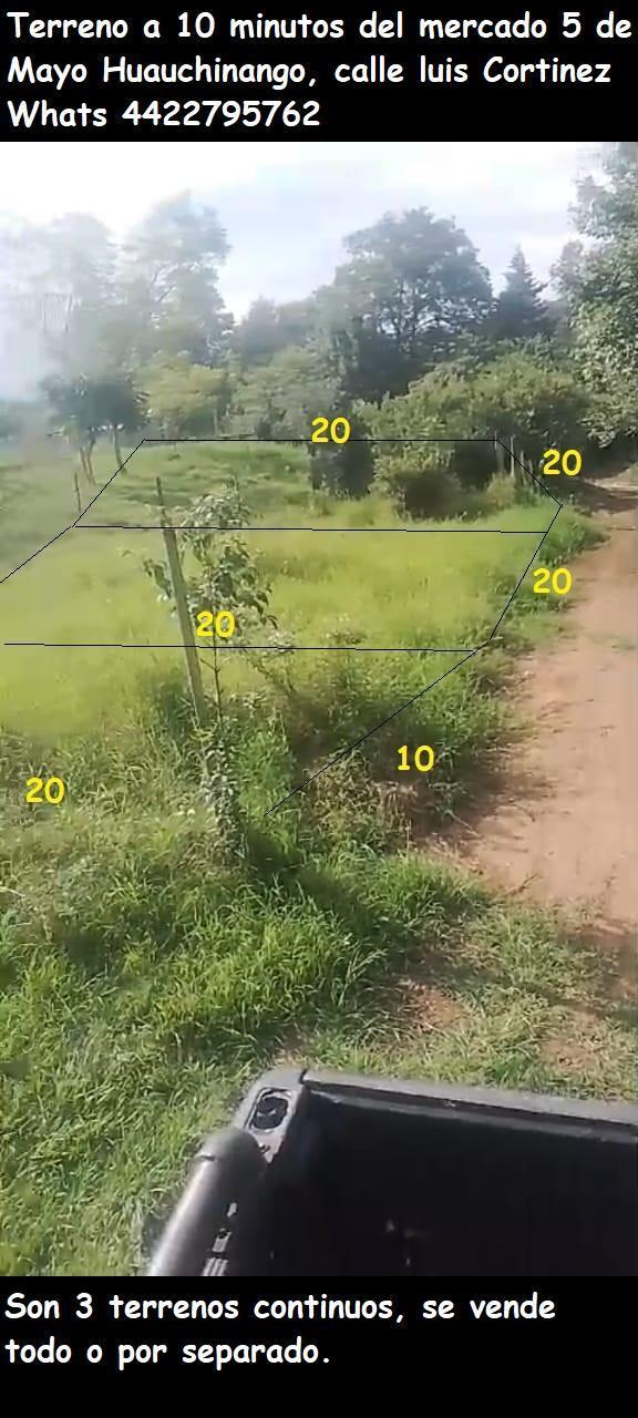 Se vende Terreno en Huauchinango de 200 mt2  20x10 