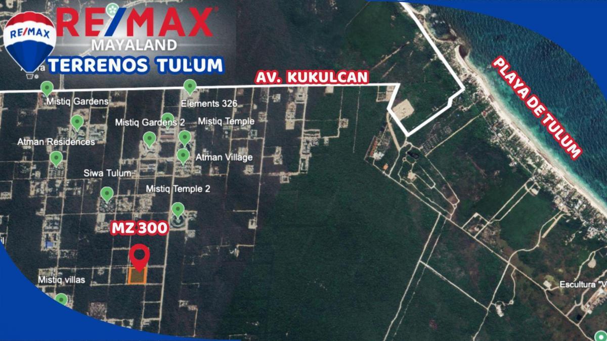 lote de 850 m2 en esquina cerca de la zona hotelera de tulum
