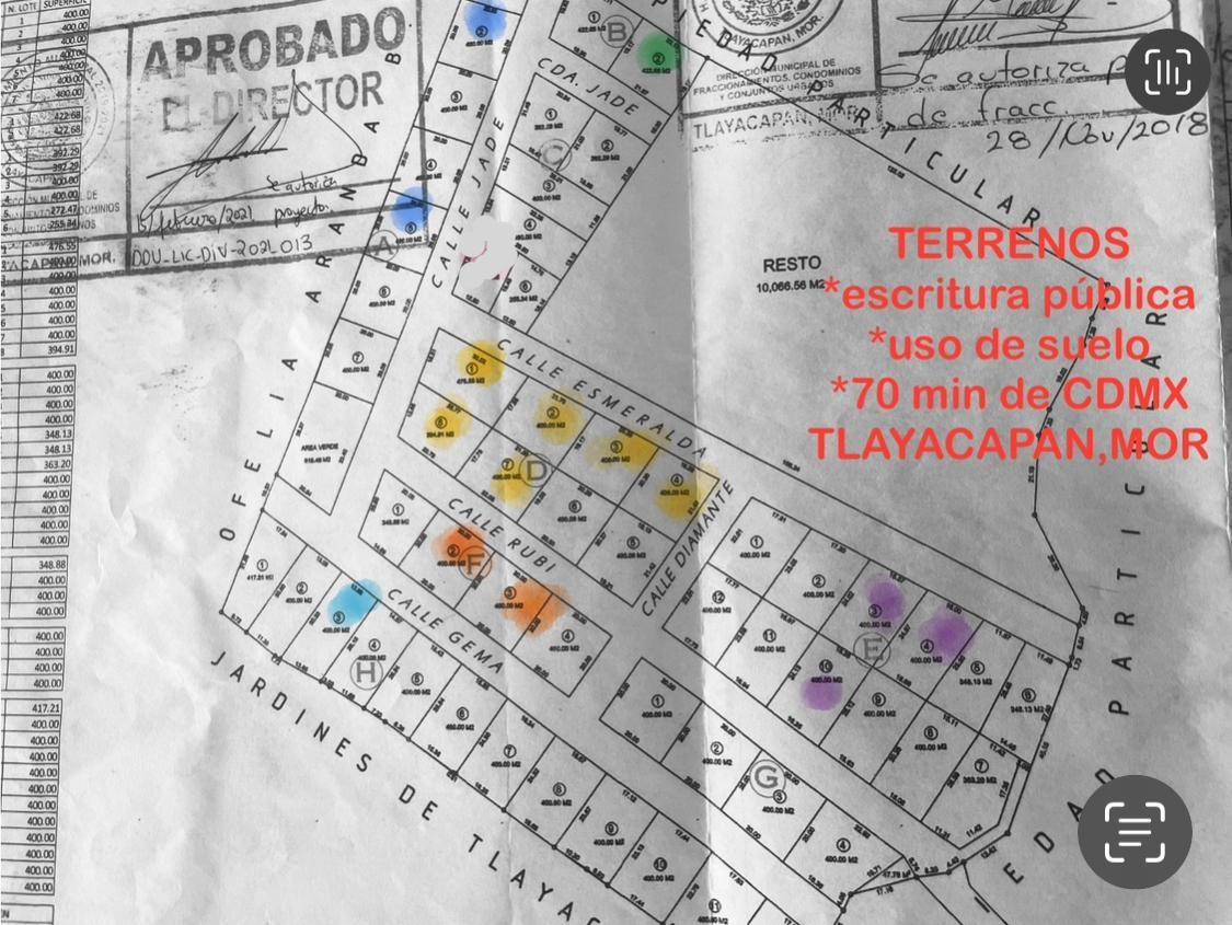 Se vende Terreno en Tlayacapan Propiedad 100% privada