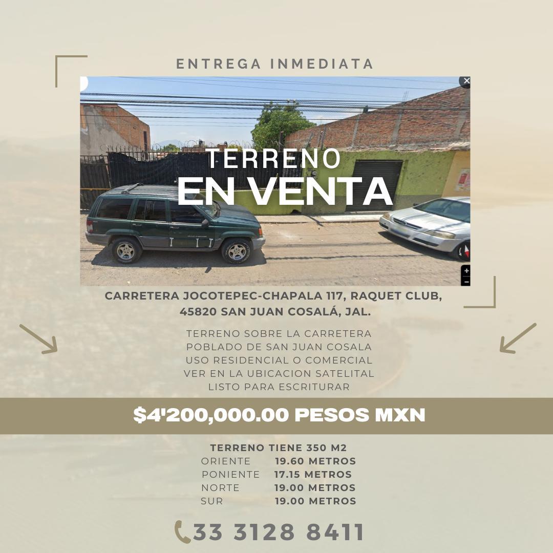 Se vende Terreno en San Juan Cosala