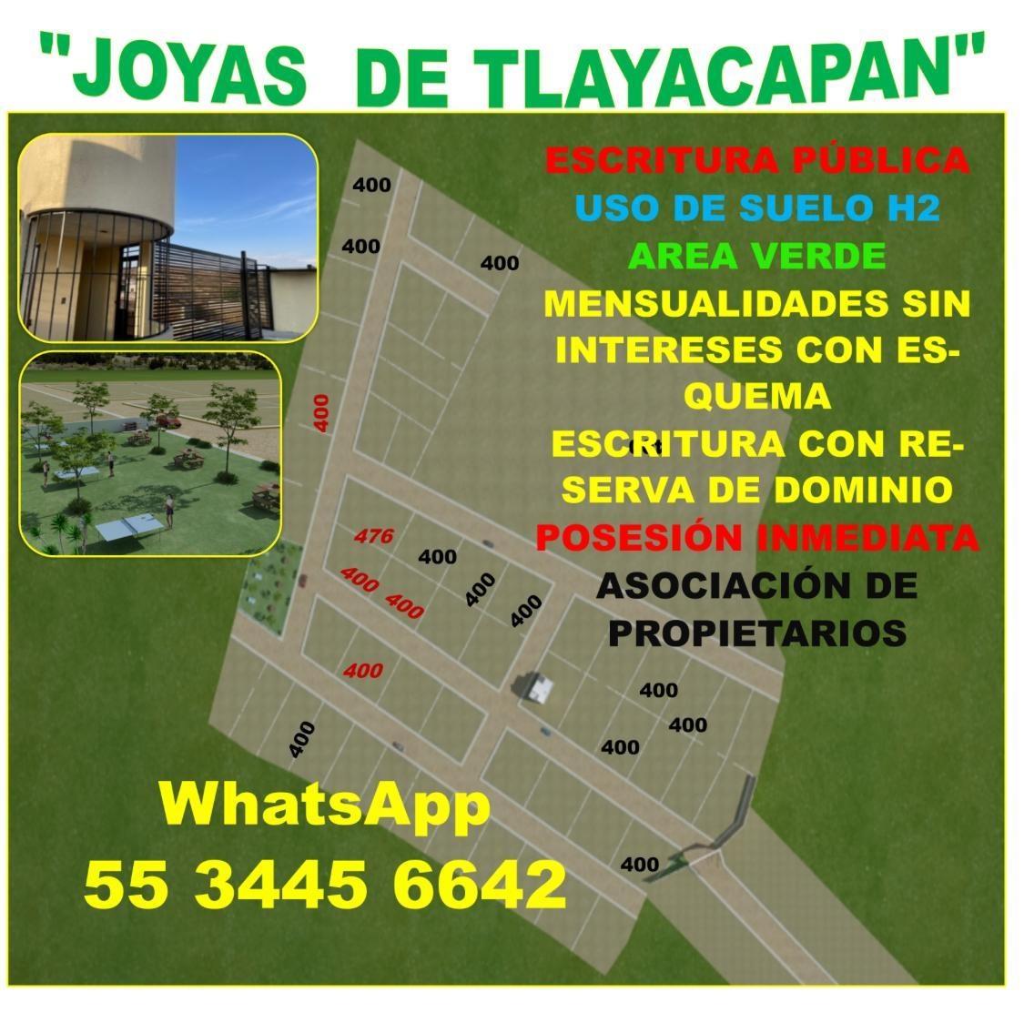 Se vende Terreno en Tlayacapan 100 propiedad privada 