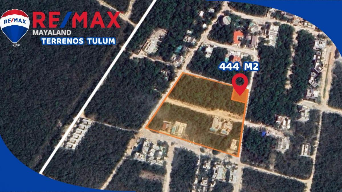 En venta lote de 444 m2 en region 15 de tulum 