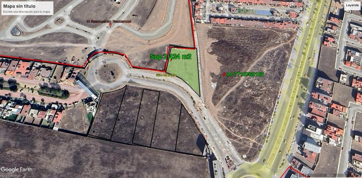 Lote Comercial Zona Plateada 2,425m2