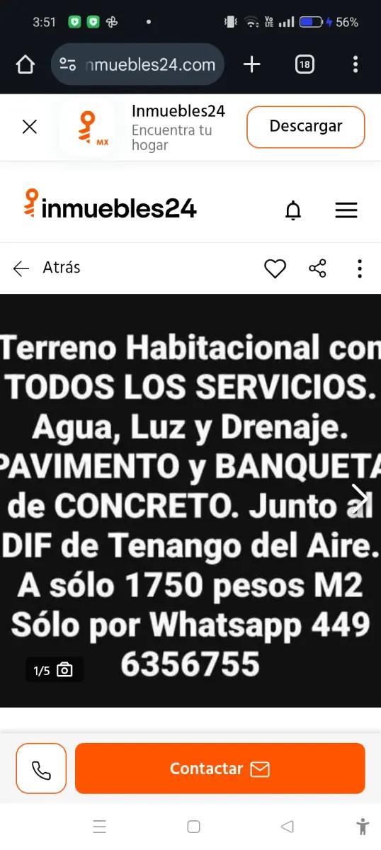 Terreno plano con Todos los servicios 
