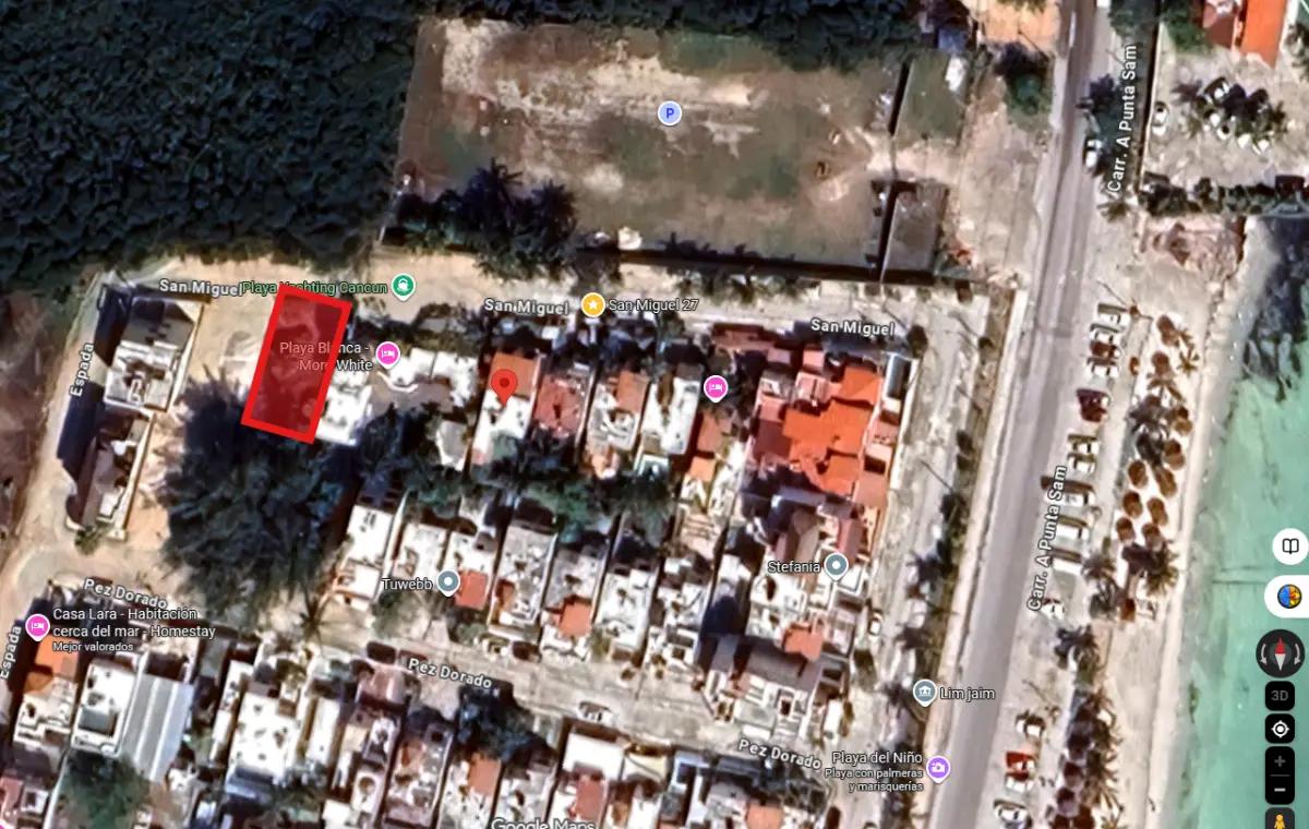 Terreno en CanCun a 100mts de la Playa / Villas Playa Blanca